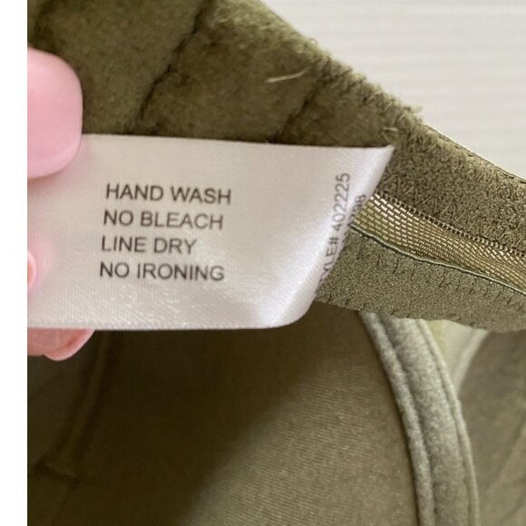 Alessandra B Women's Olive Green Camisole With Built-In Bra Size 42C Top Y2K - Picture 4 of 10